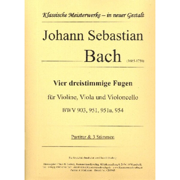 4 dreistimmige Fugen