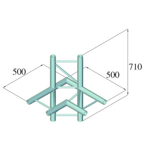 Alutruss Bilock BQ2-PAC44H 4-Weg Ecke