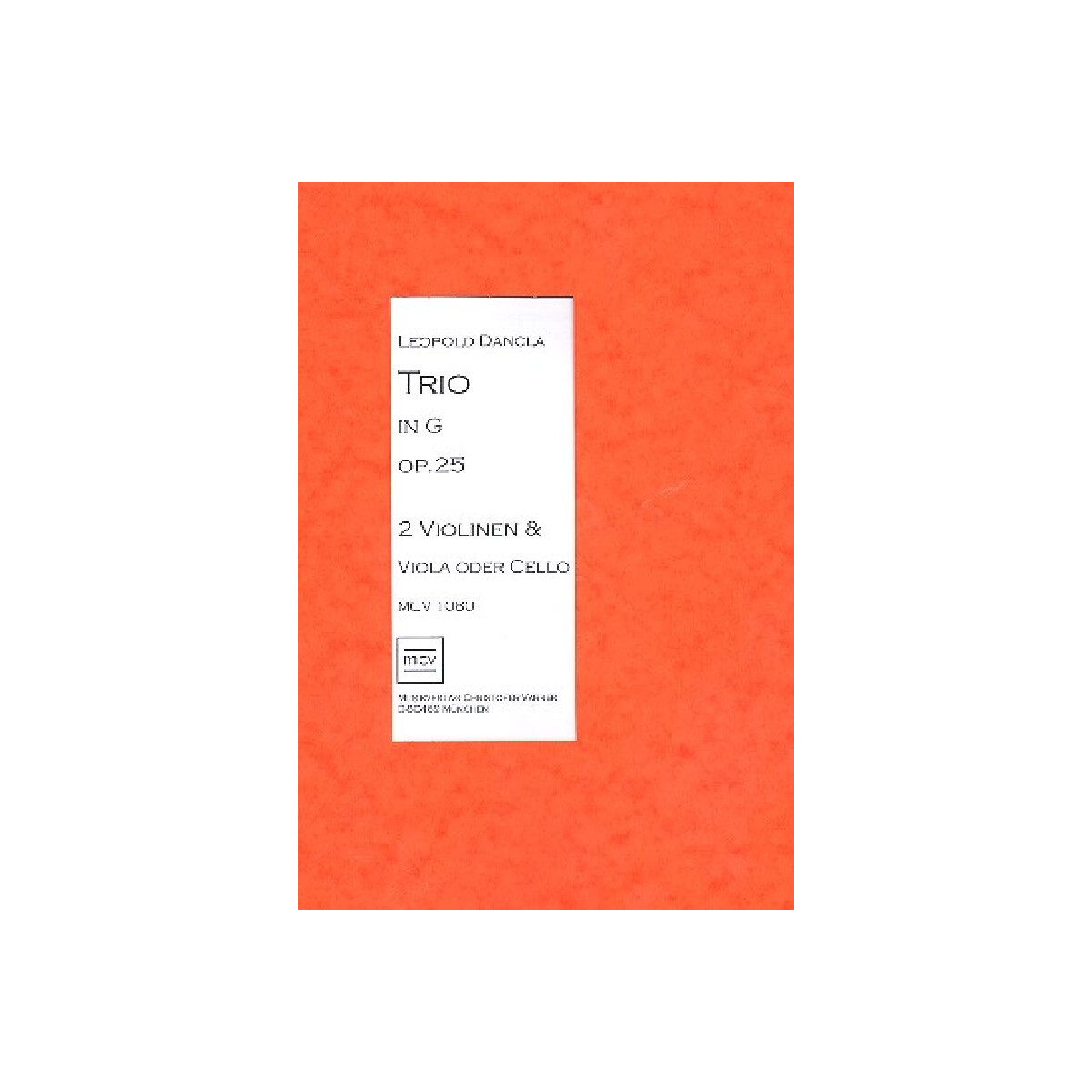 Trio G-Dur op.25 für 2 Violinen, box