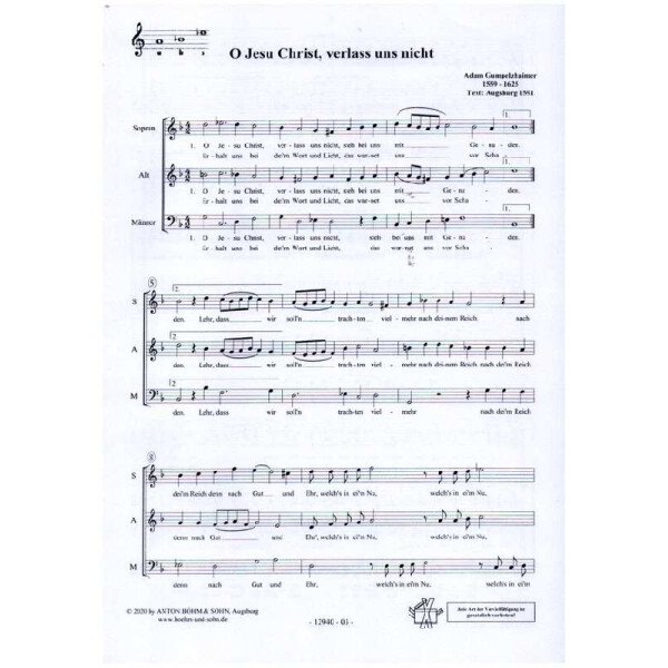 O Jesu Christ, verlass uns nicht