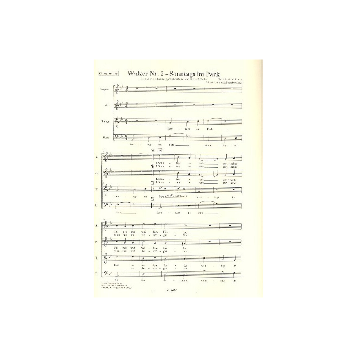 Walzer Nr.2 (Sonntags im Park)