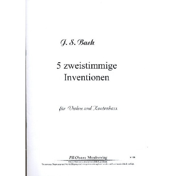 5 zweistimmige Inventionen