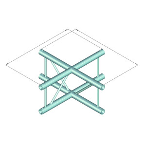 Alutruss Dekolock DQ2-SPAC41V 4-Weg Kreuz sw