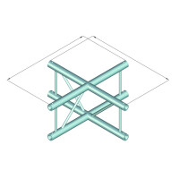 Alutruss Dekolock DQ2-SPAC41V 4-Weg Kreuz sw