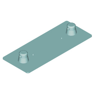 Alutruss Dekolock DQ2-WPM wall plate MALE black