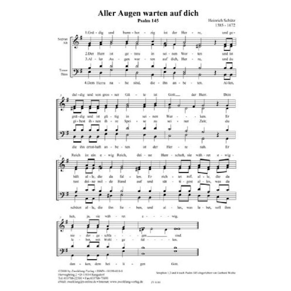 Aller Augen warten auf dich