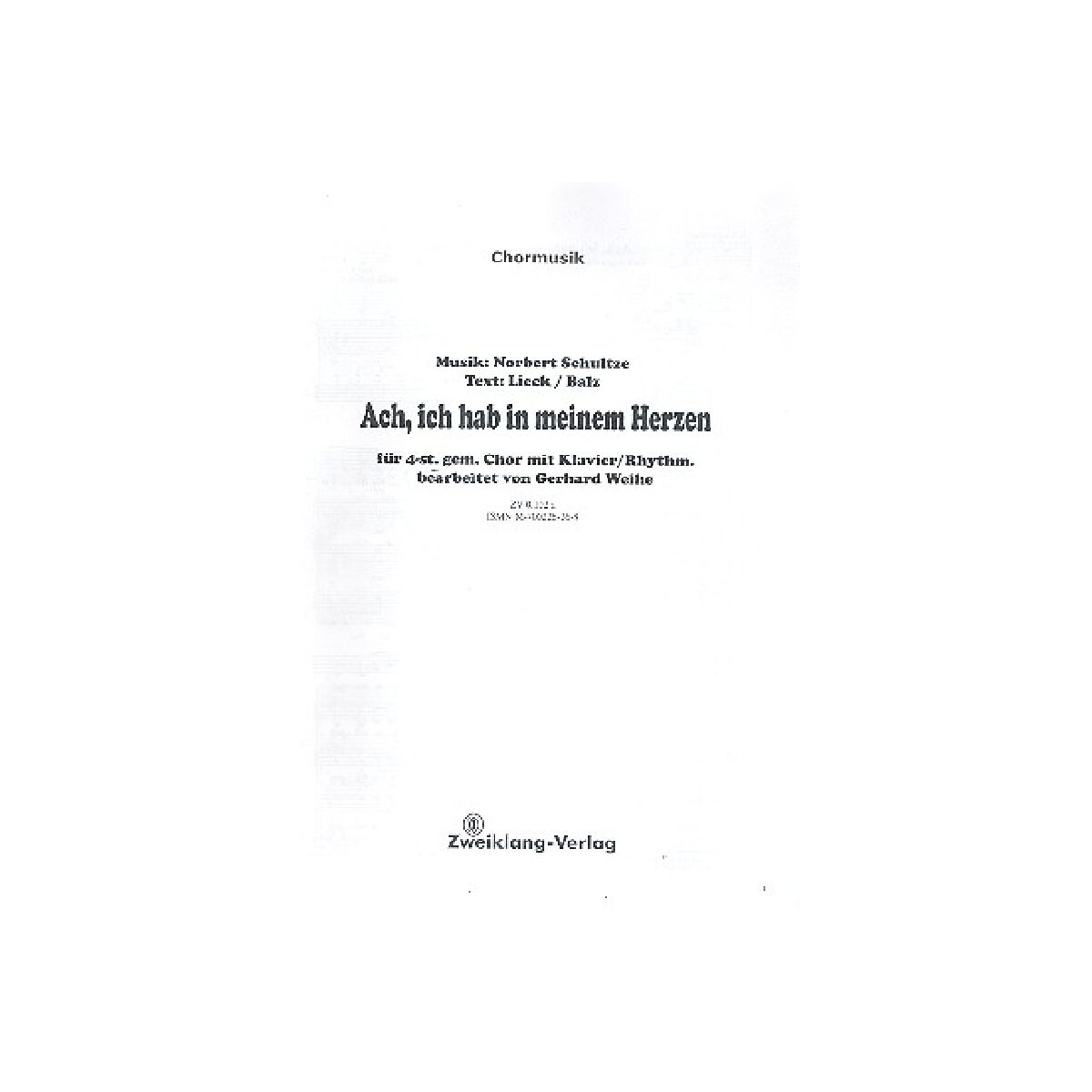 Ach ich hab in meinem Herzen