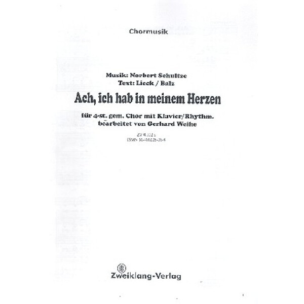 Ach ich hab in meinem Herzen