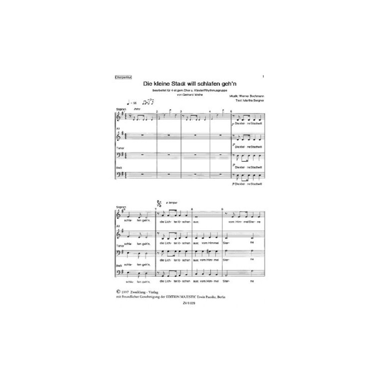 Die kleine Stadt will schlafen gehn