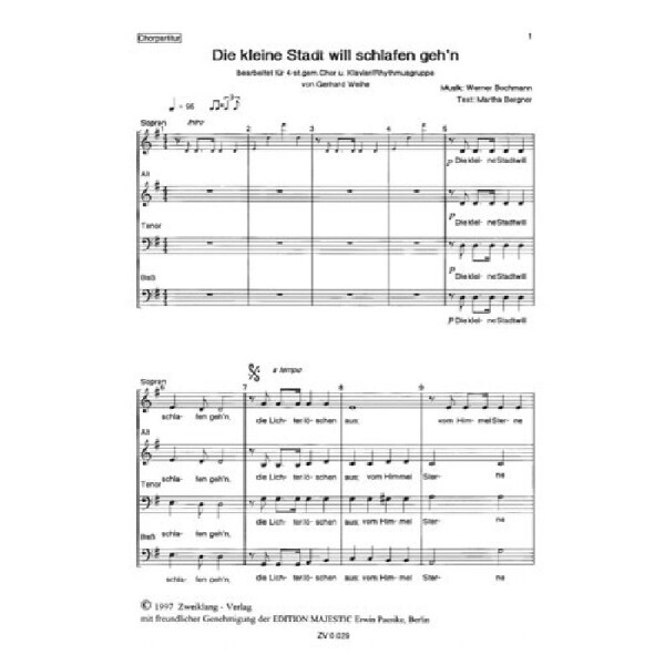 Die kleine Stadt will schlafen gehn
