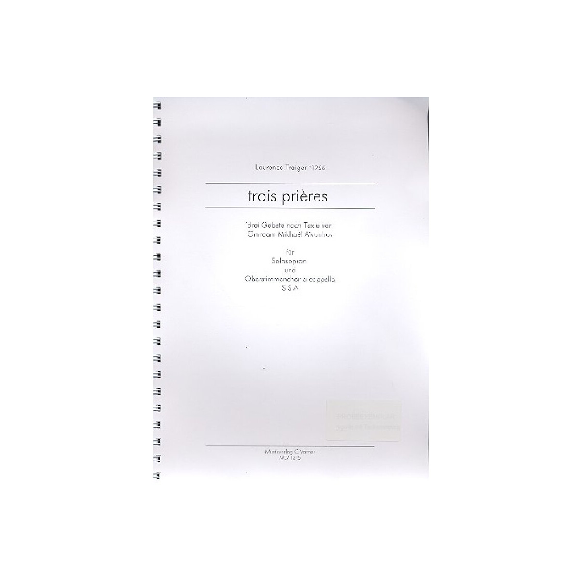 3 Prières für Sopran und Frauenchor