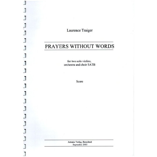 Prayers without Words for mixed chorus,