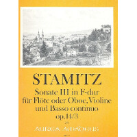 Sonate F-Dur op.14,3 für Flöte