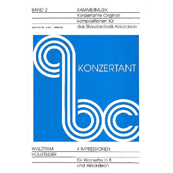 ABC Konzertant Band 2  4 Impressionen für Klarinette in b und