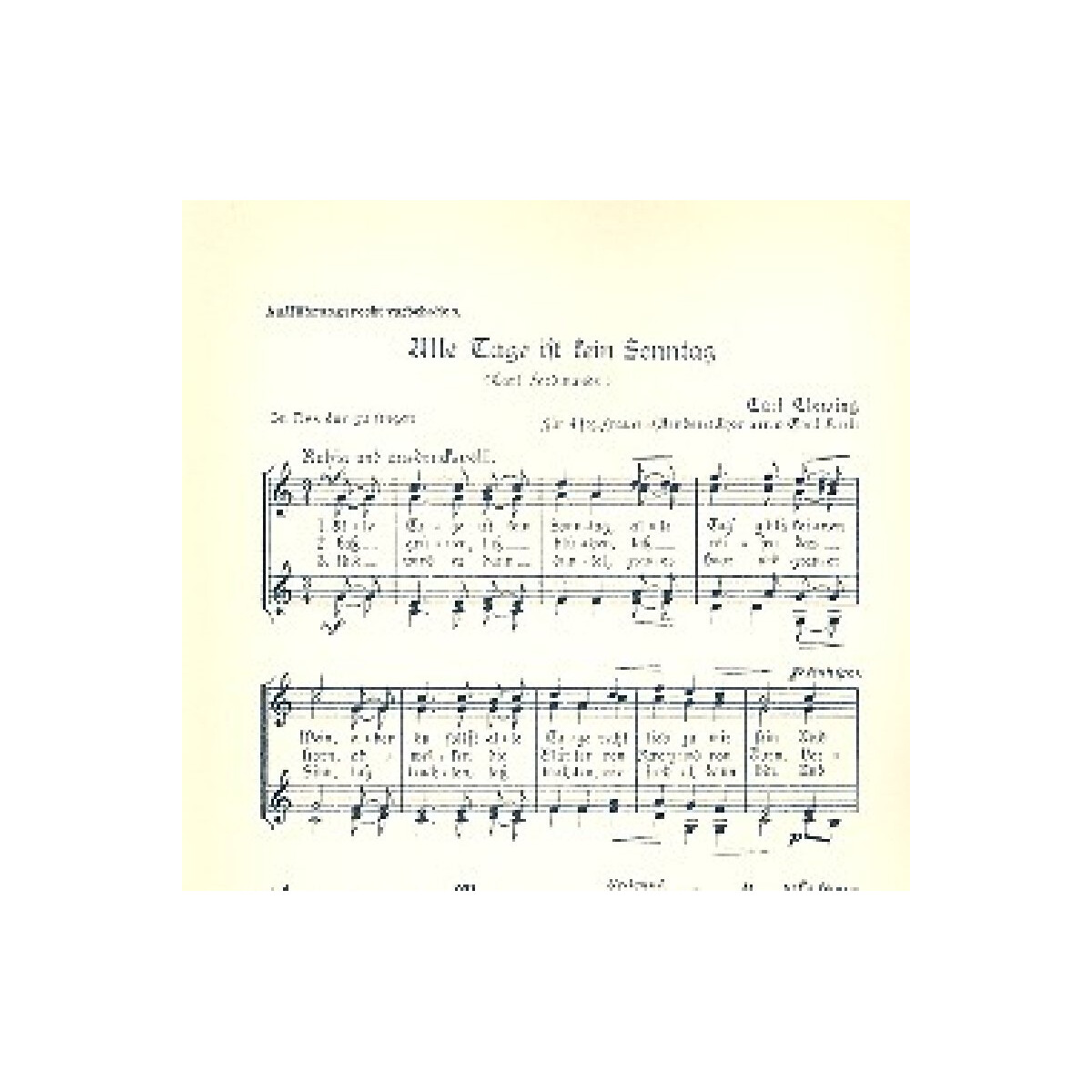 Alle Tage ist kein Sonntag