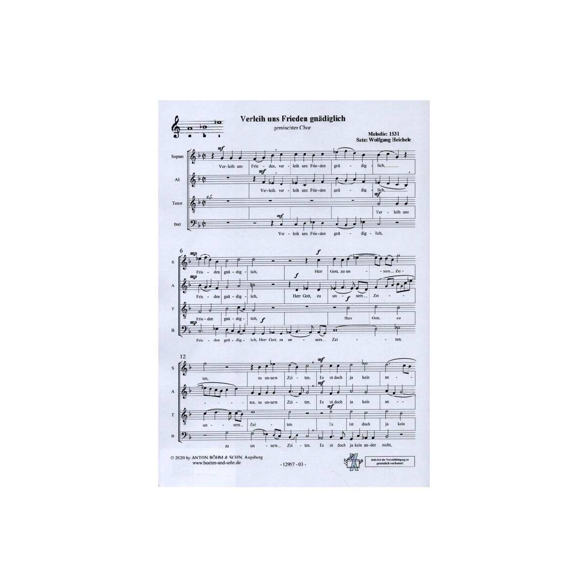 Verleih uns Frieden gn&auml;diglich