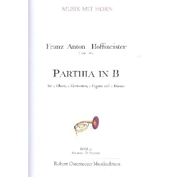 Parthia B-Dur für 2 Oboen, 2 Klarinetten,