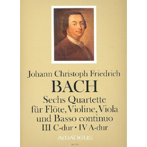 6 Quartette Band 2 für Flöte, Violine, Viola