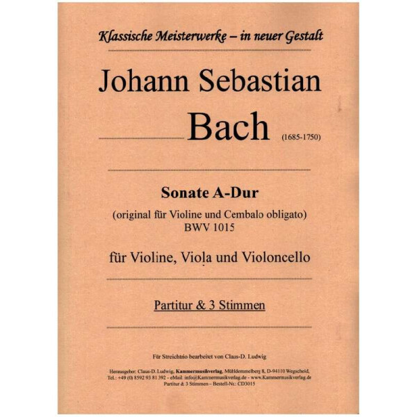 Sonate A-Dur BWV1015