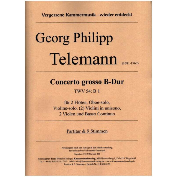Concerto grosso B-Dur TWV54:B1