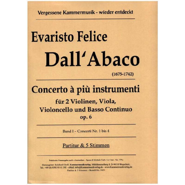Concerti à più instrumenti op.6 Band 1 (Nr.1-4)