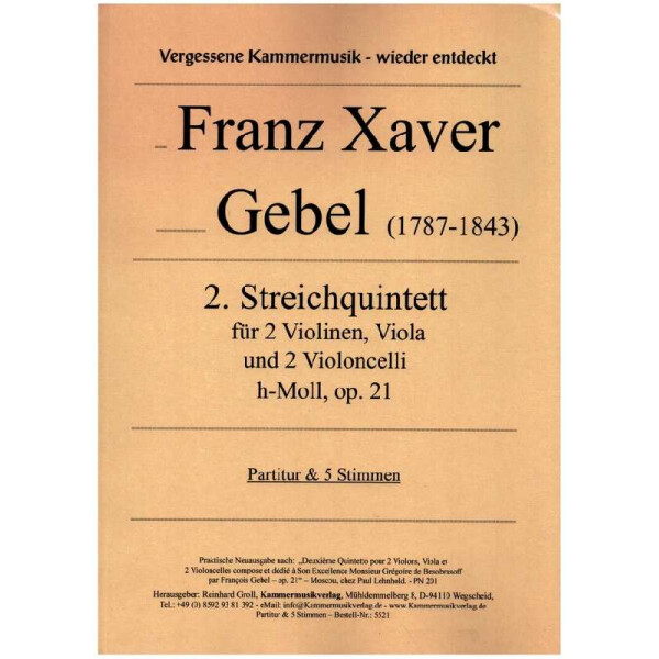 Streichquintett h-Moll Nr.2 op.21