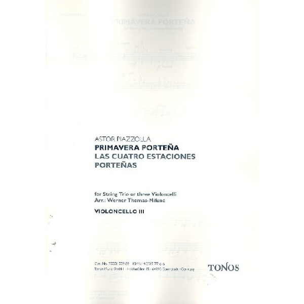 Primavera Porteña für Violine, Viola und