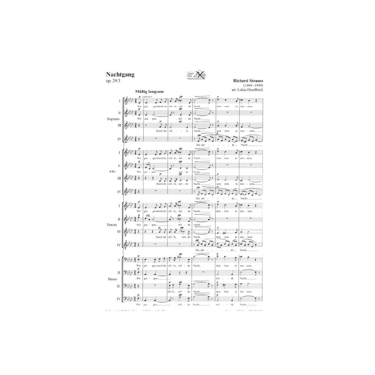 Nachtgang op.29,3 box