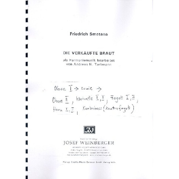 Die verkaufte Braut für Bläser-