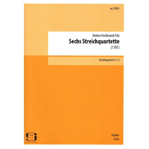 6 Streichquartette Band 1 (Nr.1-3)