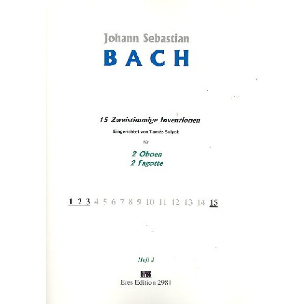 15 zweistimmige Inventionen Band 1