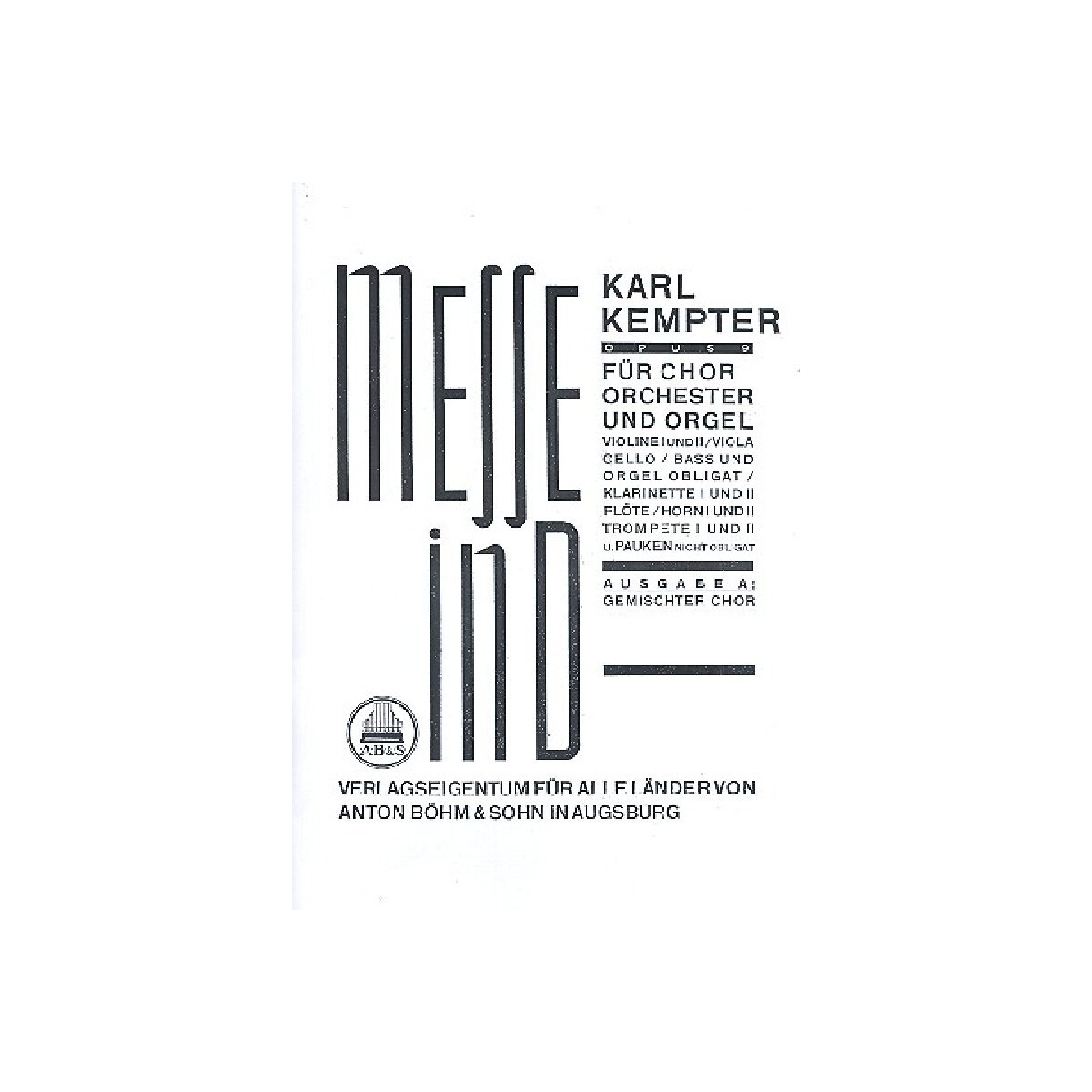 Messe D-Dur op.9 Ausgabe A