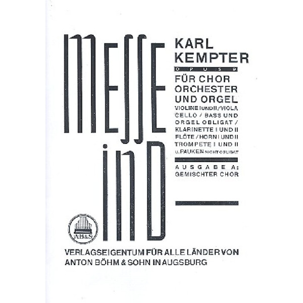 Messe D-Dur op.9 Ausgabe A