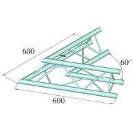 Alutruss Dekolock DQ3-PAC20 2-Weg Ecke 60°