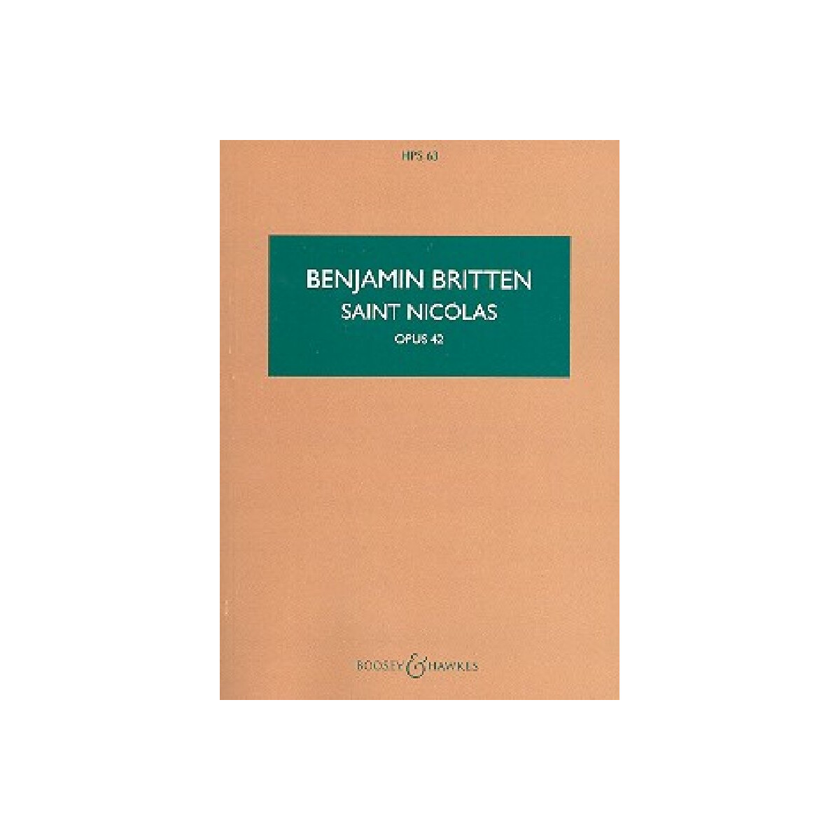 Saint Nicholas op.42 f&uuml;r Tenor,