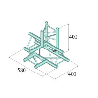 Alutruss Dekolock DQ3-PAT42 4-Weg T-Stück \/ 2