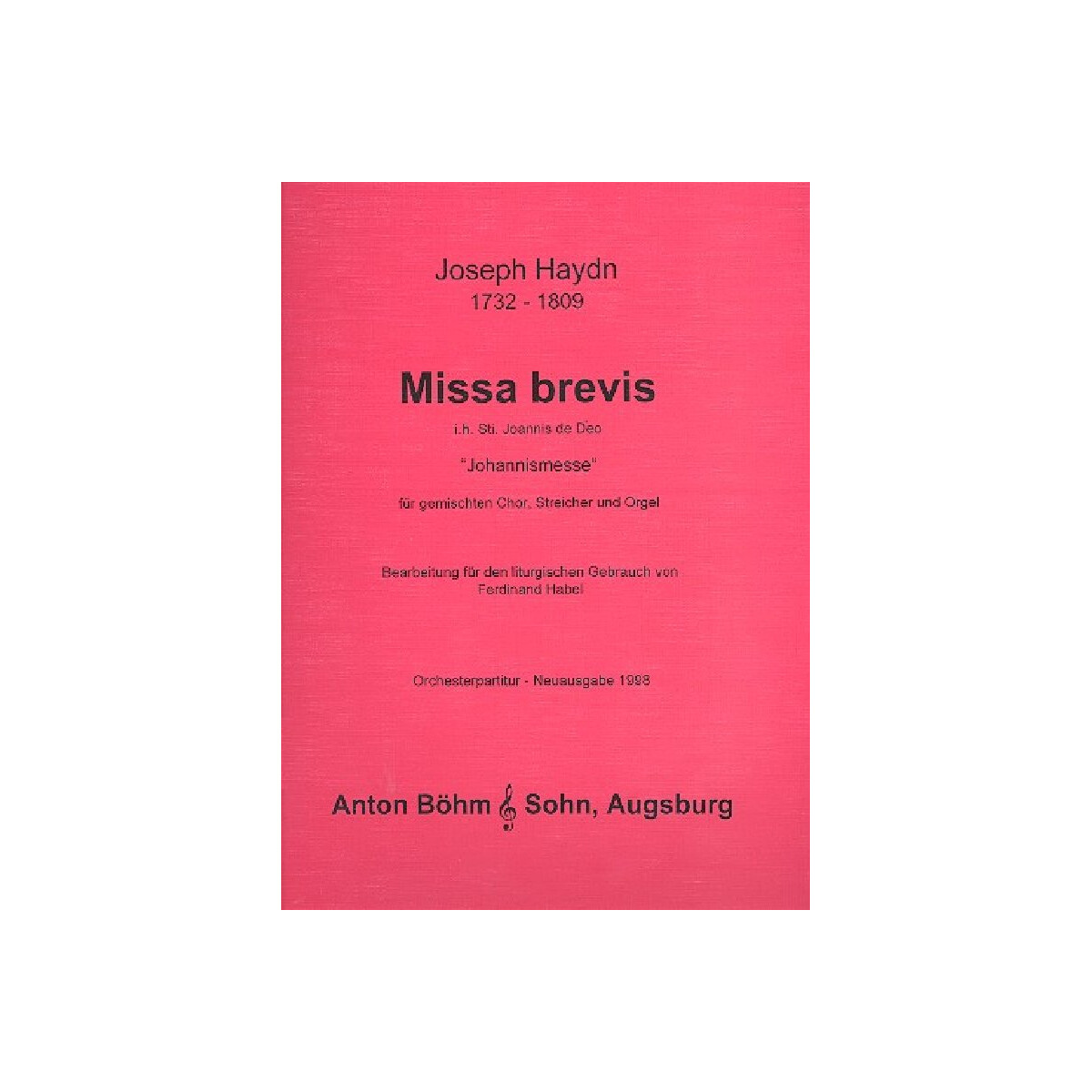 Missa brevis B-Dur i. h. Sti. Joannis de box