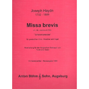 Missa brevis B-Dur i. h. Sti. Joannis de Deo