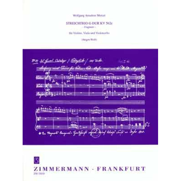 Streichtrio G-Dur KV562e (Fragment)