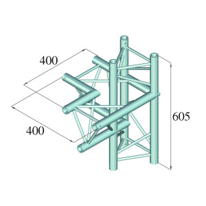 Alutruss Dekolock DQ3-PAC44 4-way corner left