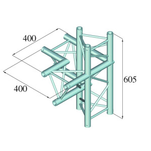 Alutruss Dekolock DQ3-PAC45 4-Weg Ecke rechts