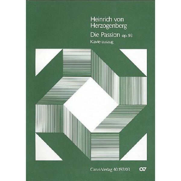 Die Passion op.93: für Soli (SATT Bar B),
