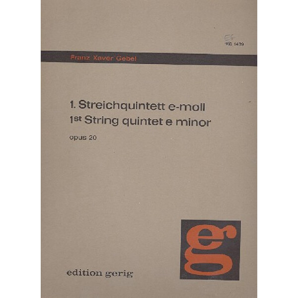 Quintett e-Moll Nr.1 op.20 für
