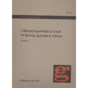 Quintett e-Moll Nr.1 op.20 f&uuml;r
