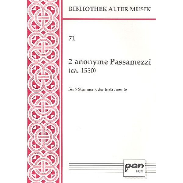 2 anonyme Passamezzi