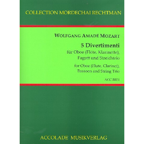 5 Divertimenti für Oboe (Flöte,