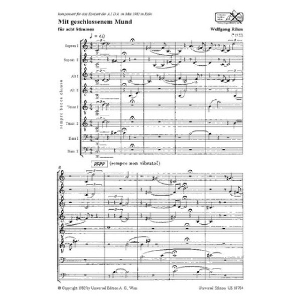 Mit geschlossenem Mund