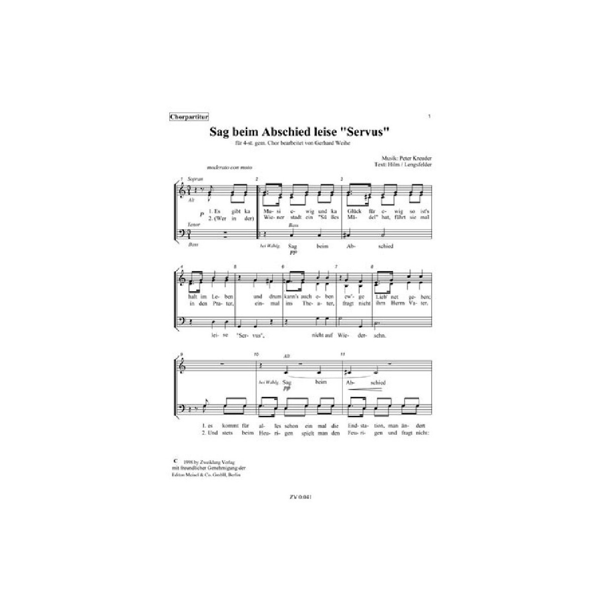 Sag beim Abschied leise Servus