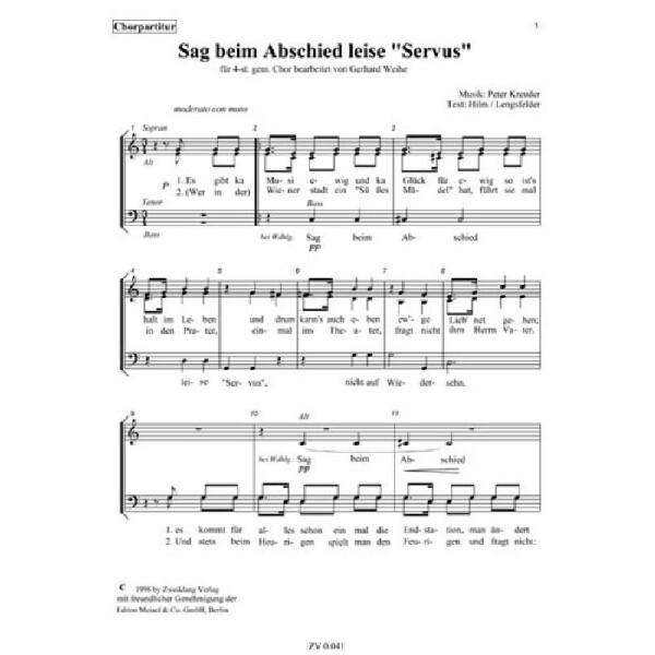 Sag beim Abschied leise Servus