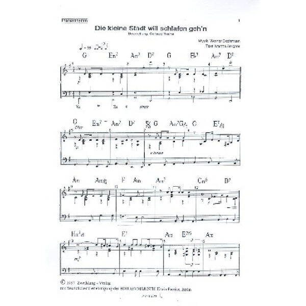 Die kleine Stadt will schlafen gehn